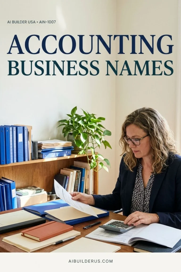 Accounting Business Name Ideas for Firms and Professional Practices
